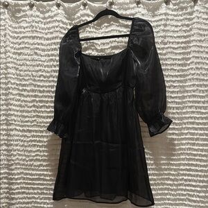 Blu Pepper Black Bishop Sleeve Dress